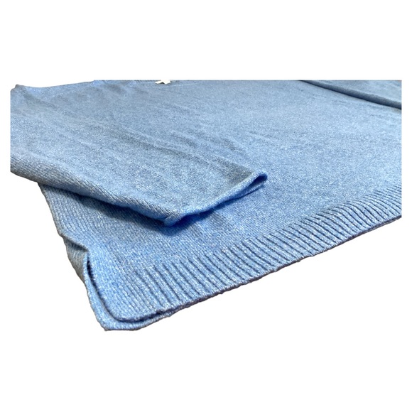 J. Jill Women's Long Sleeve Split Hem Blue Stretch Pullover Sweater Plus Size 3X - Picture 3 of 16